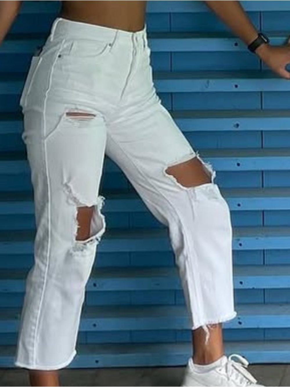 Wild fable white ripped jeans